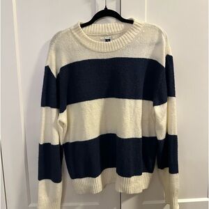 Blue and white striped American eagle sweater
